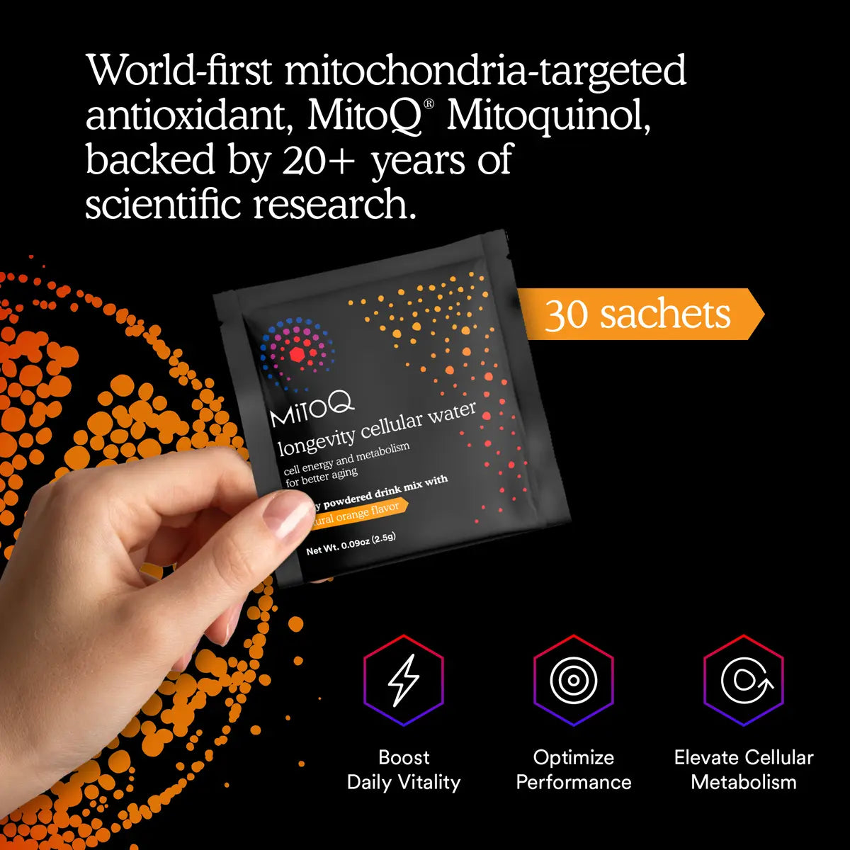 MitoQ longevity cellular water