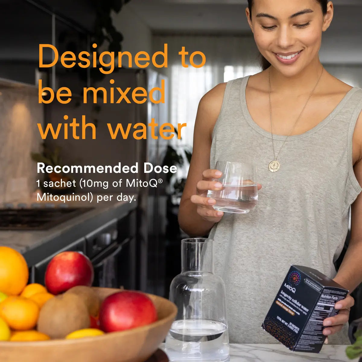 MitoQ longevity cellular water