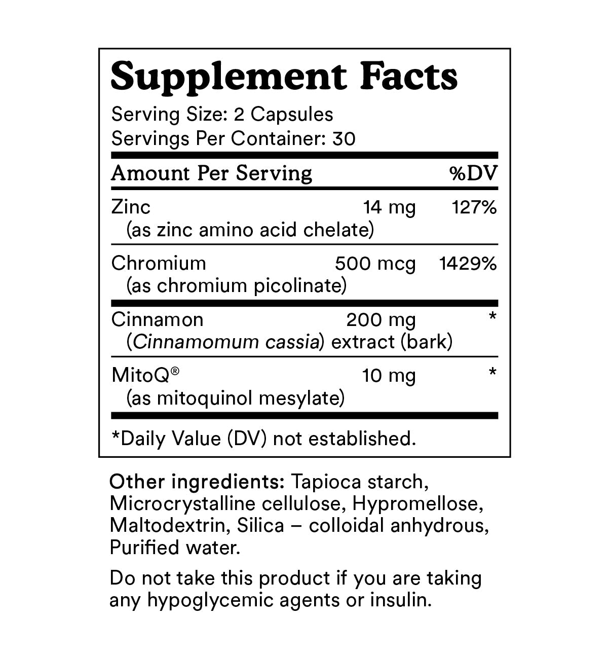 MitoQ +blood sugar
