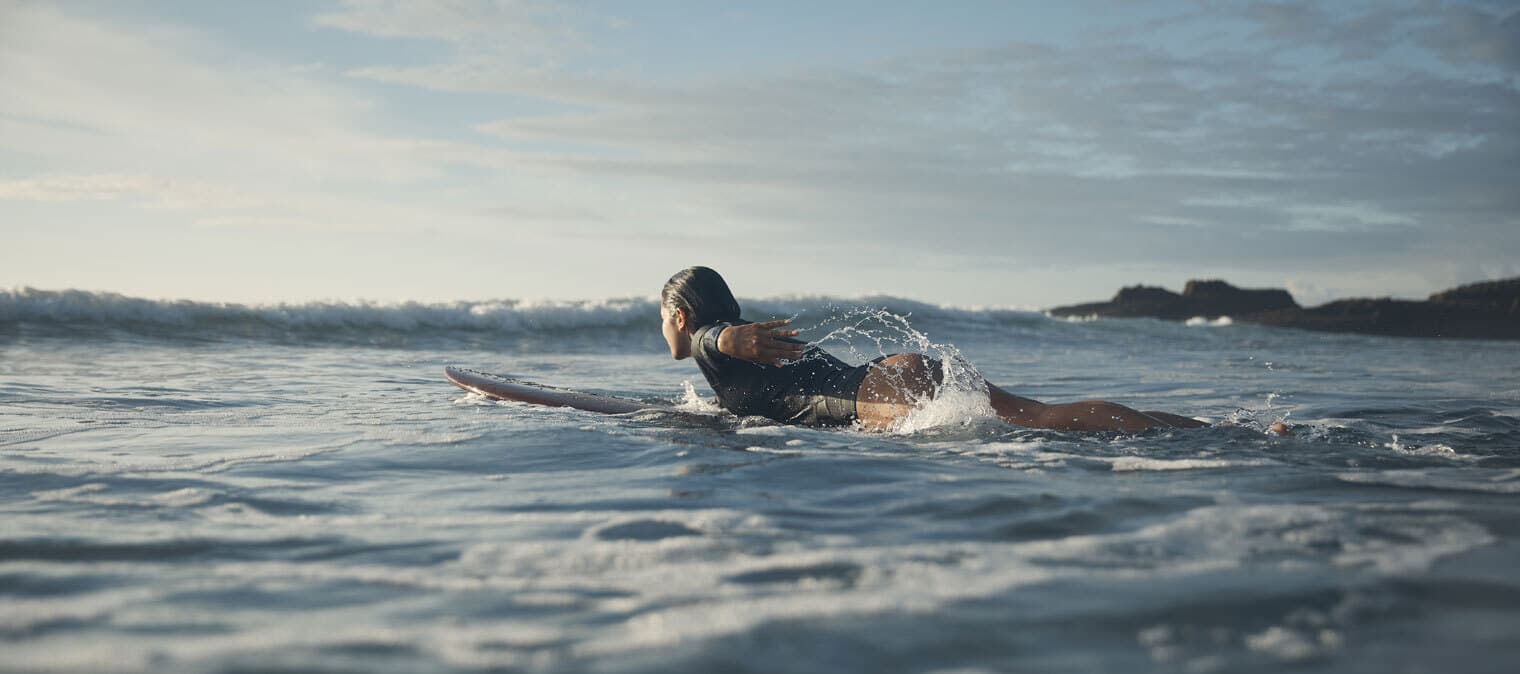 Woman surfing