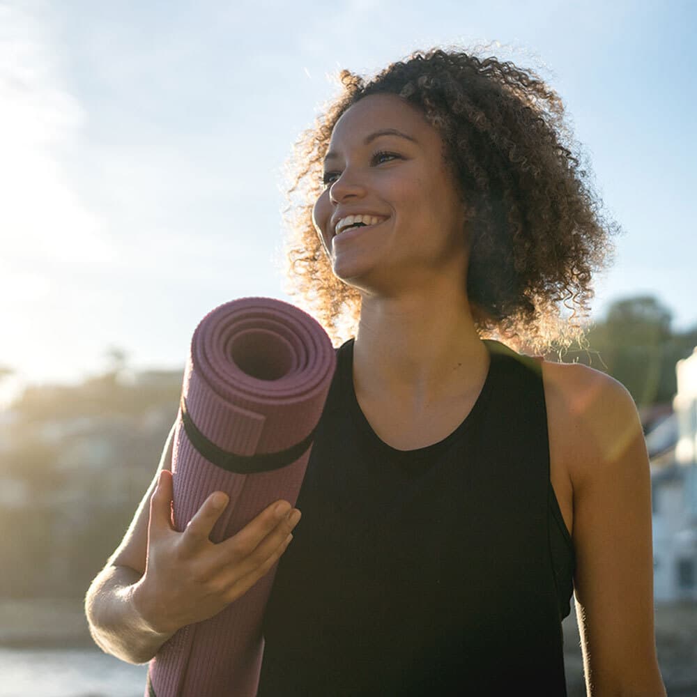 Woman doing yoga practice
