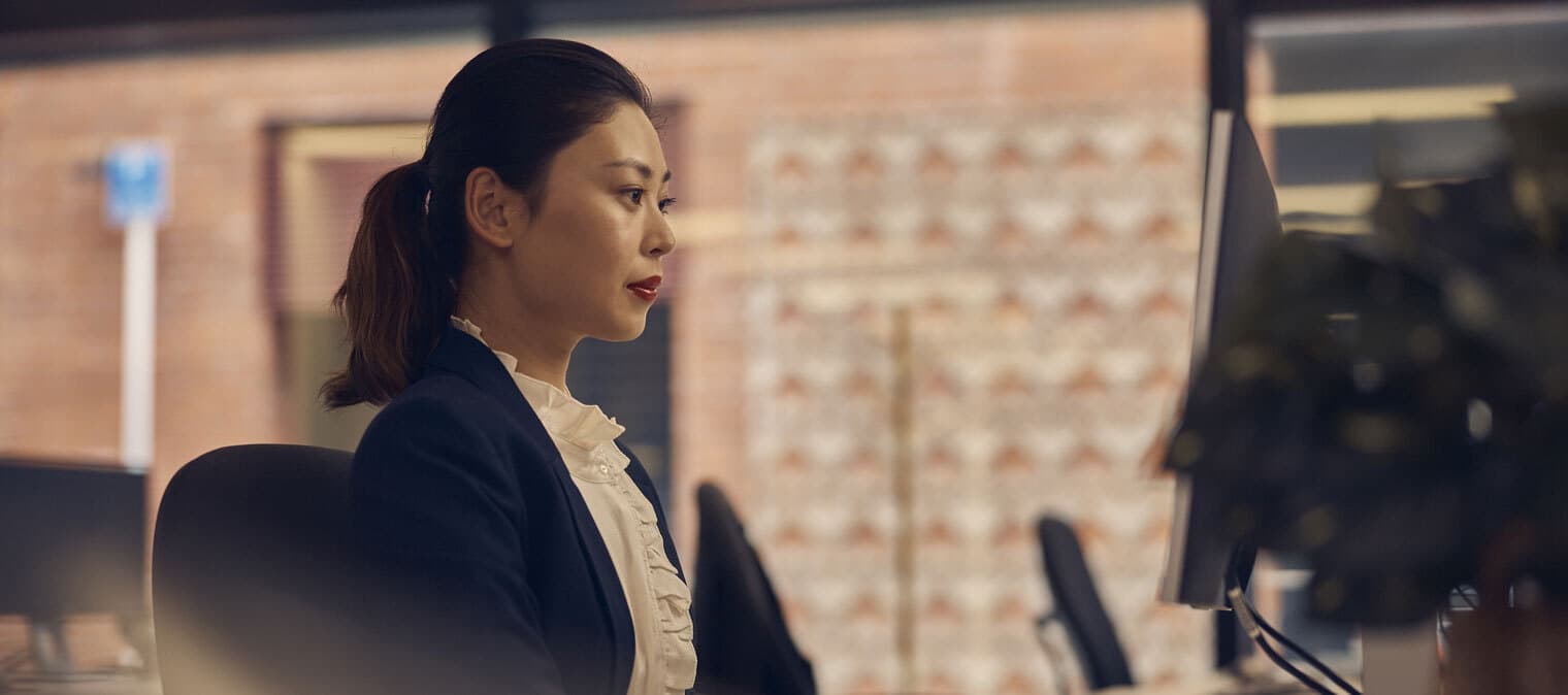 woman working in an office