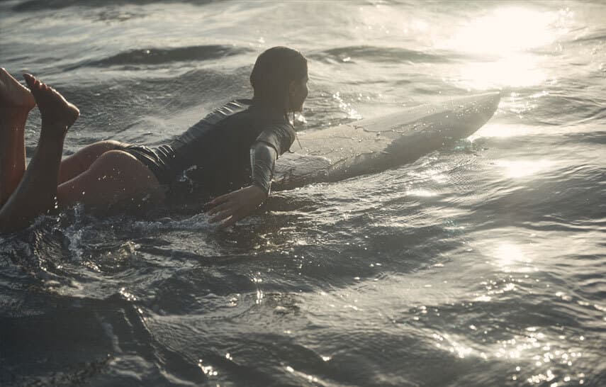 Woman surfing