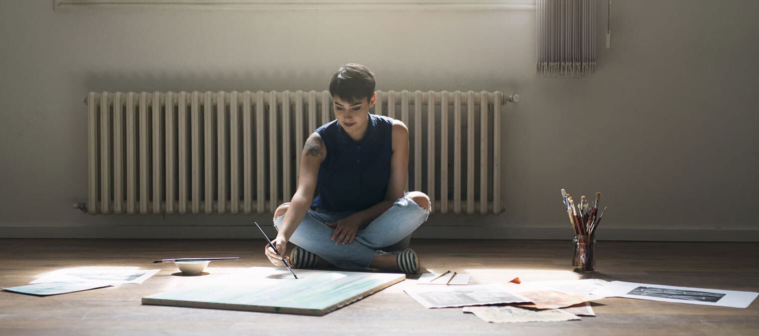 Woman painting
