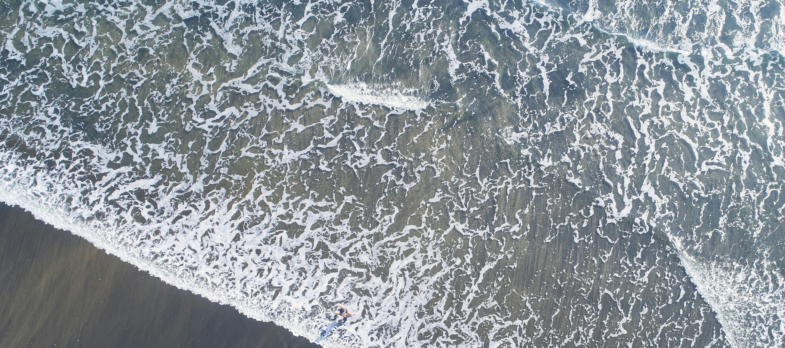 Waves onto the beach