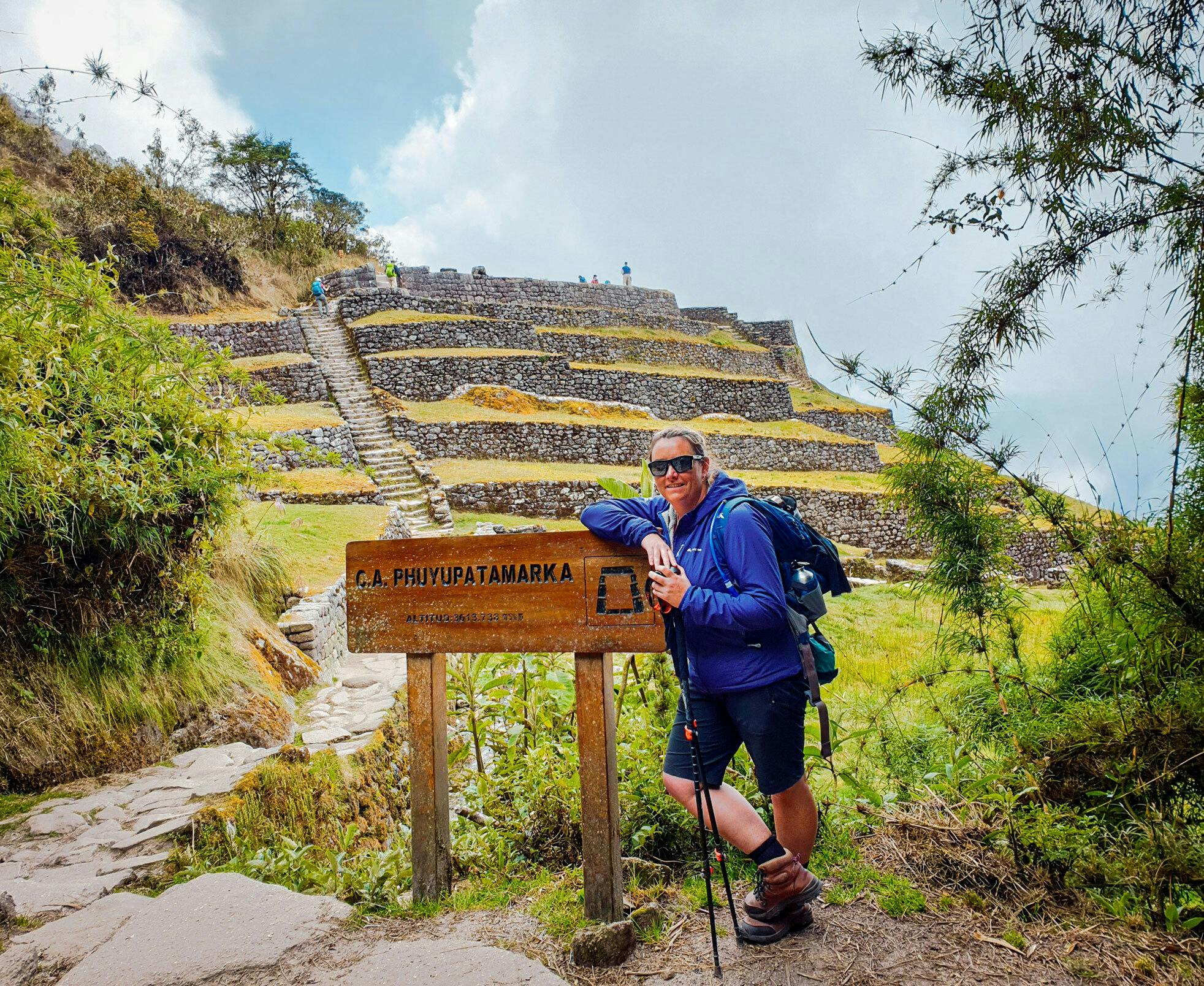 image of Tracey Hall mastering Machu Picchu with MS