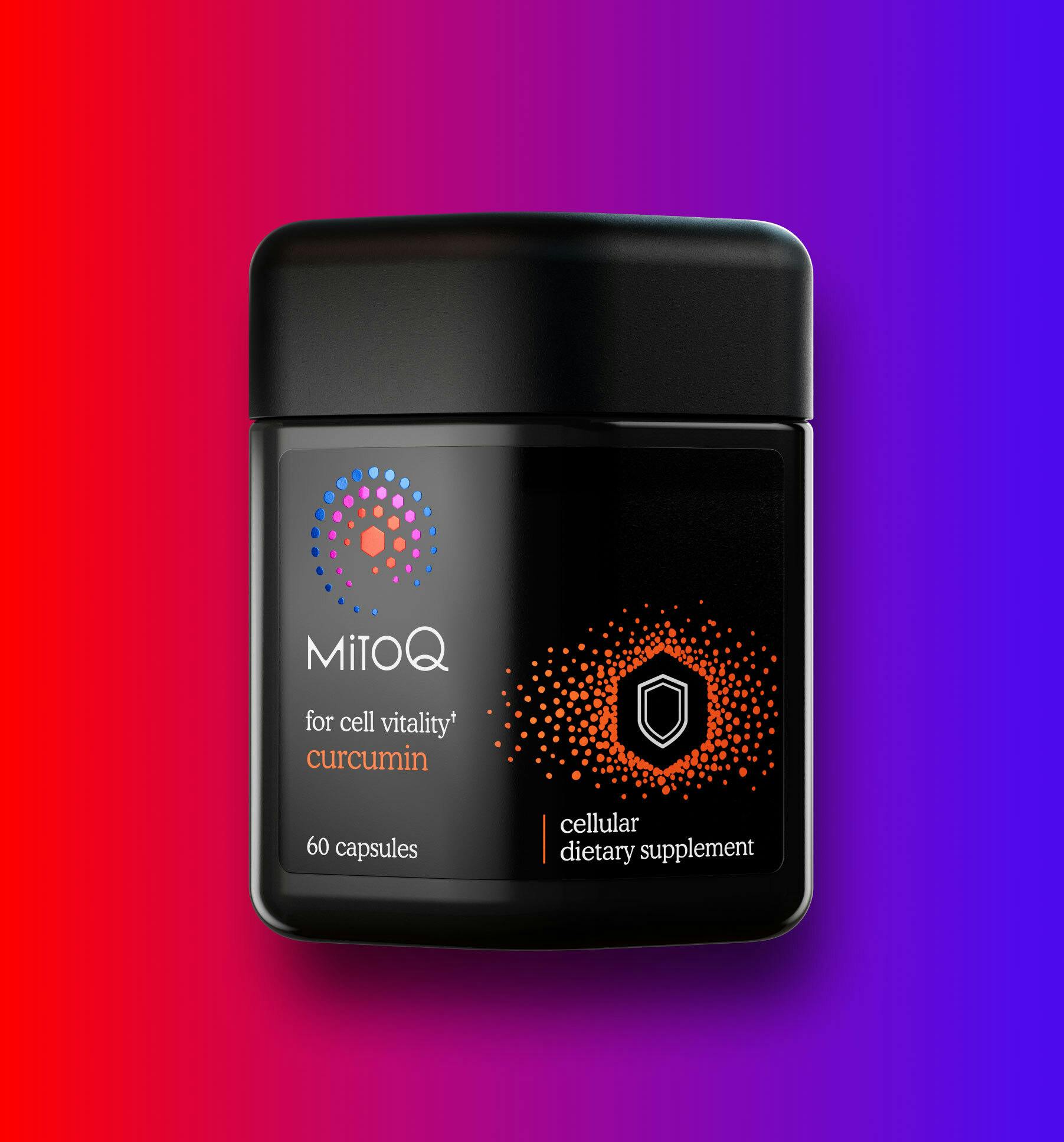 MitoQ with Curcumin for cell vitality: 60 capsules