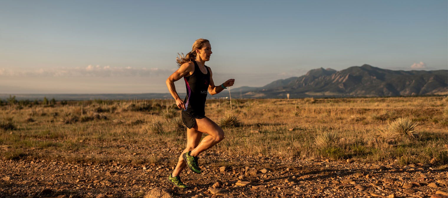 Athlete Rose Wetzel running