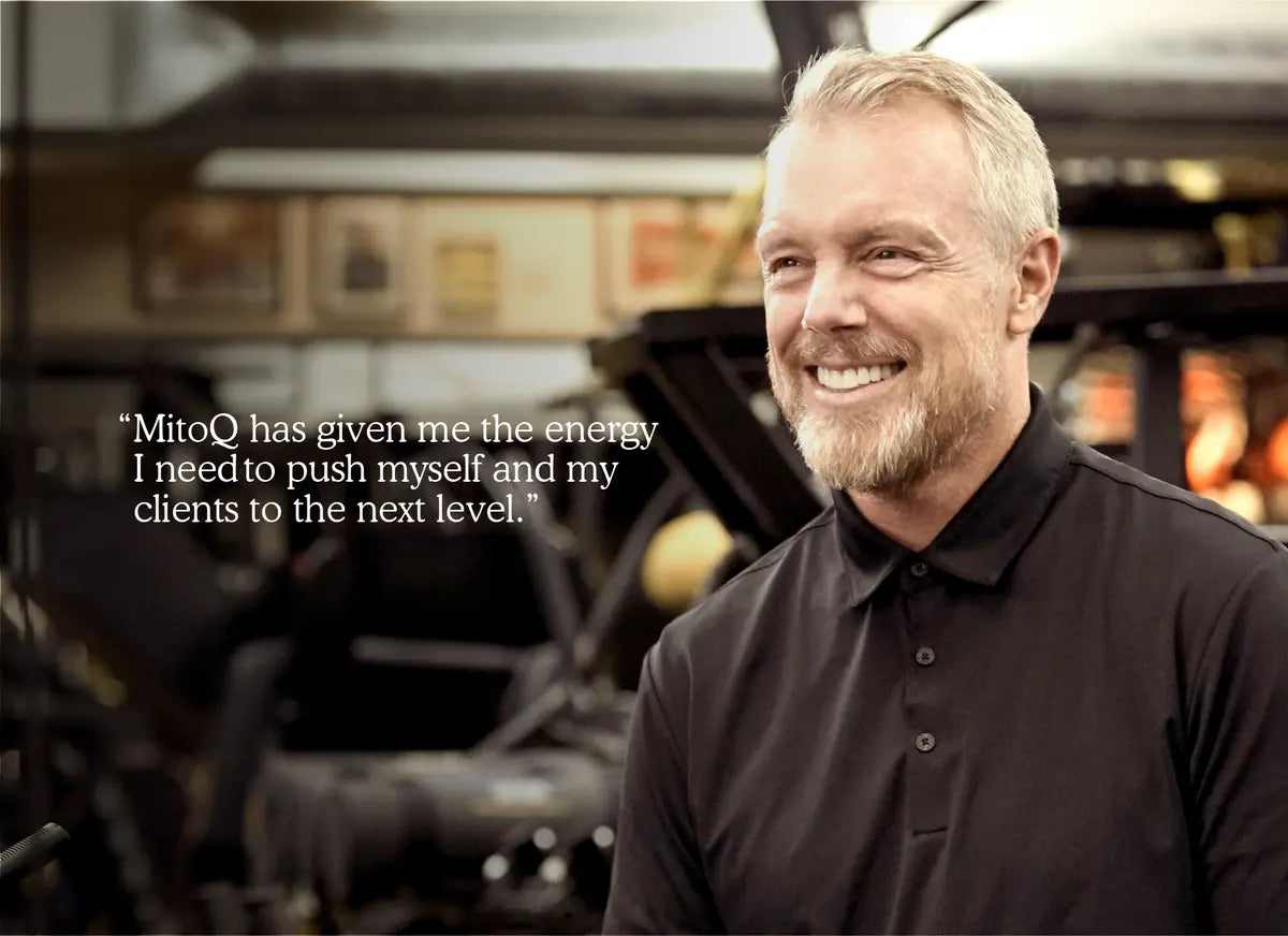 Gunnar Peterson MitoQ has given me the energy I need to push myself and my clients to the next level