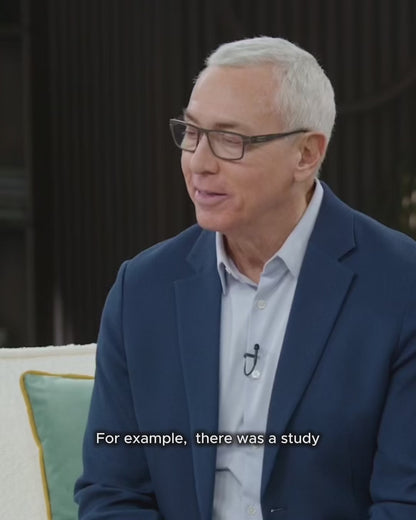 Interview with a women and man with grey hair on MitoQ pure